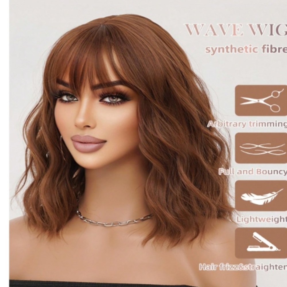 Brown Synthetic And Blonde  Wig